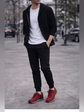 Prada Men’s Red Sneakers | Suede & Nylon | Luxury Casual Trainer